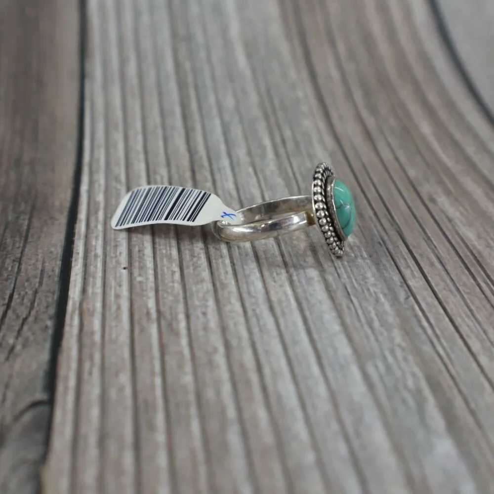 Amarillo Turquoise‎ Ring Silver Gypsy Modern Classic Party Bohemian Dainty NWT